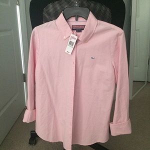 Pink Vineyard Vines Button down blouse